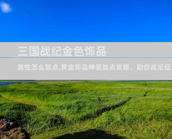 三国战纪金色饰品属性怎么加点,黄金饰品神圣加点攻略，助你战纪征途所向披靡